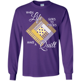 Make a Quilt (yellow) Long Sleeve Ultra Cotton T-Shirt - Crafter4Life - 10