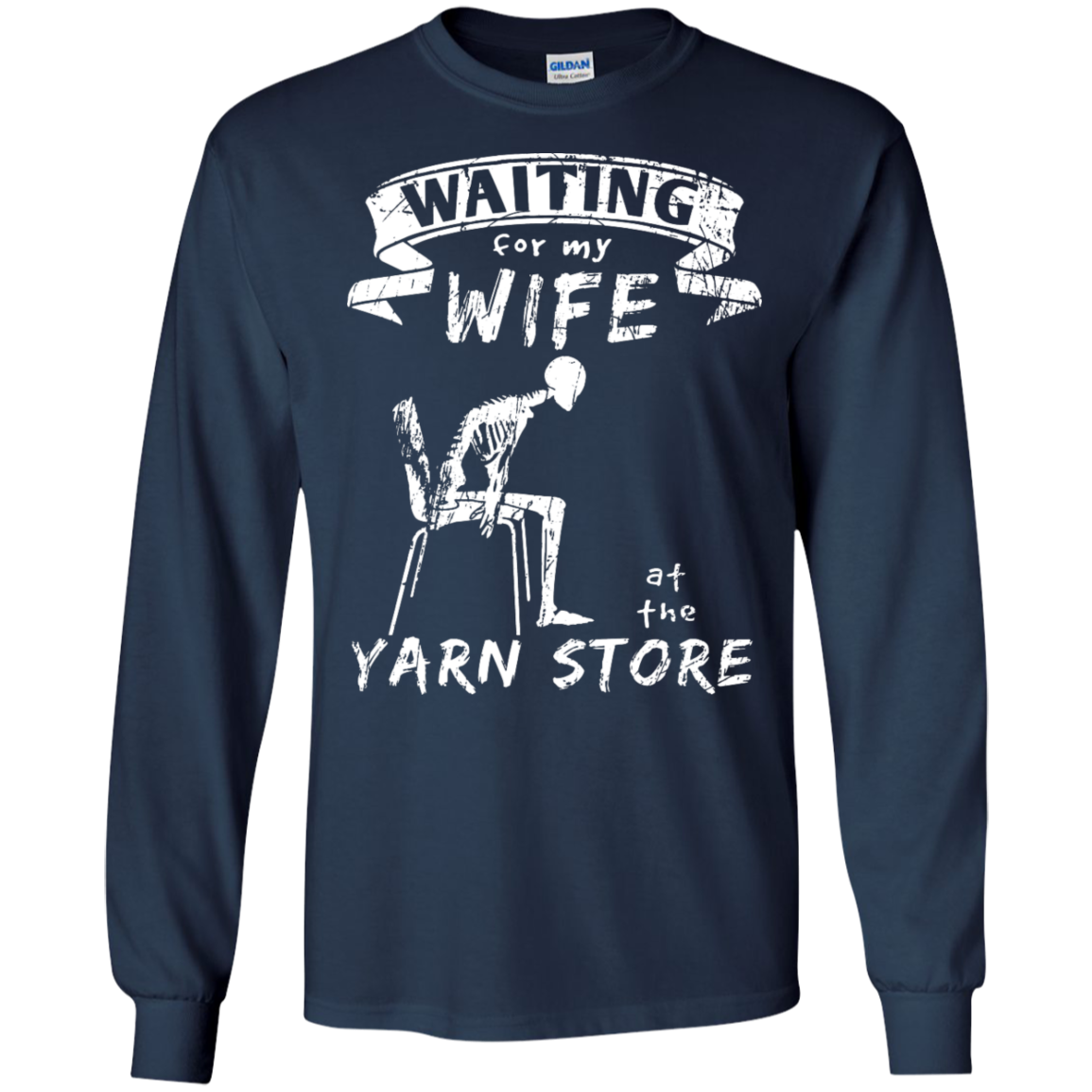 Waiting at the Yarn Store Long Sleeve T-Shirt - Crafter4Life - 3