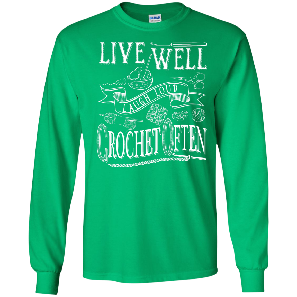 Crochet Often Long Sleeve Ultra Cotton T-Shirt - Crafter4Life - 6