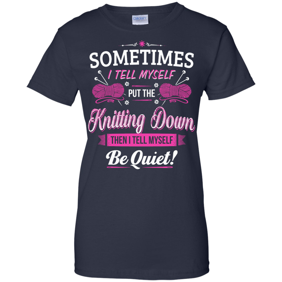 Put the Knitting Down Ladies Custom 100% Cotton T-Shirt - Crafter4Life - 6