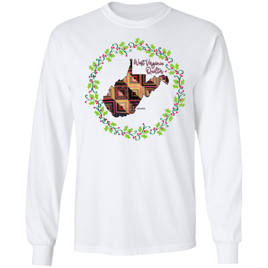 West Virginia Quilter Christmas LS Ultra Cotton T-Shirt
