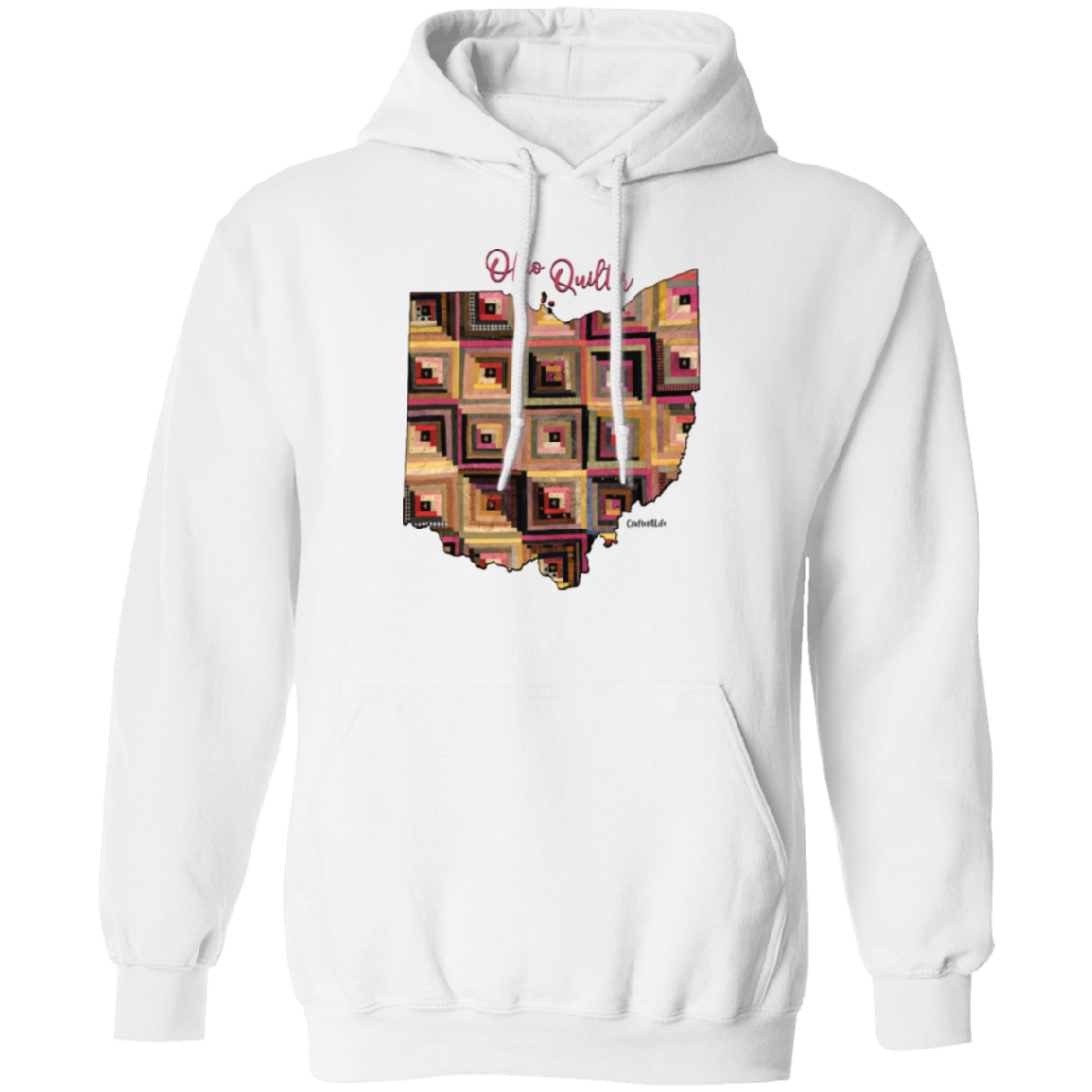 Ohio Quilter Pullover Hoodie, Gift for Quilting Friends and Family