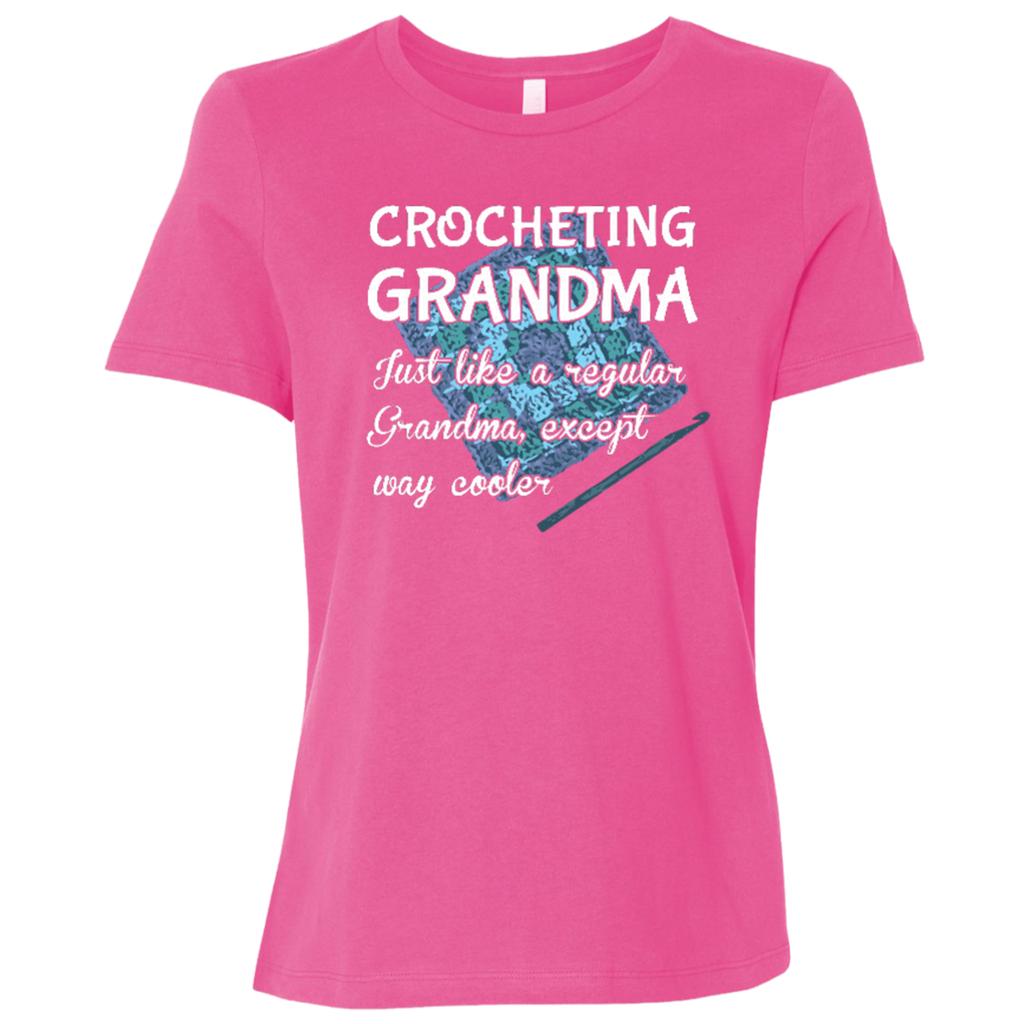 Crocheting Grandma Ladies Relaxed Jersey Short-Sleeve T-Shirt