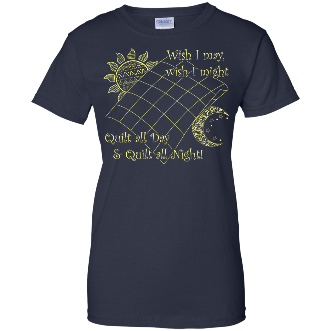 Wish I May Quilt Ladies Custom 100% Cotton T-Shirt - Crafter4Life - 7