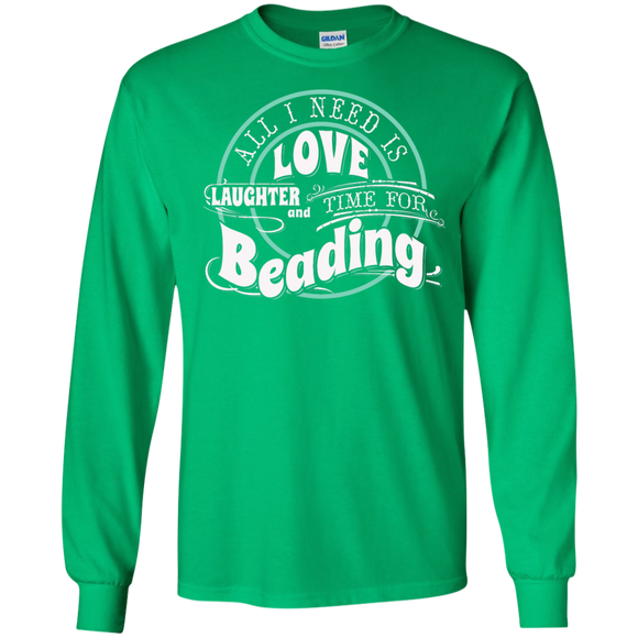 Time for Beading Long Sleeve Ultra Cotton T-Shirt - Crafter4Life - 1
