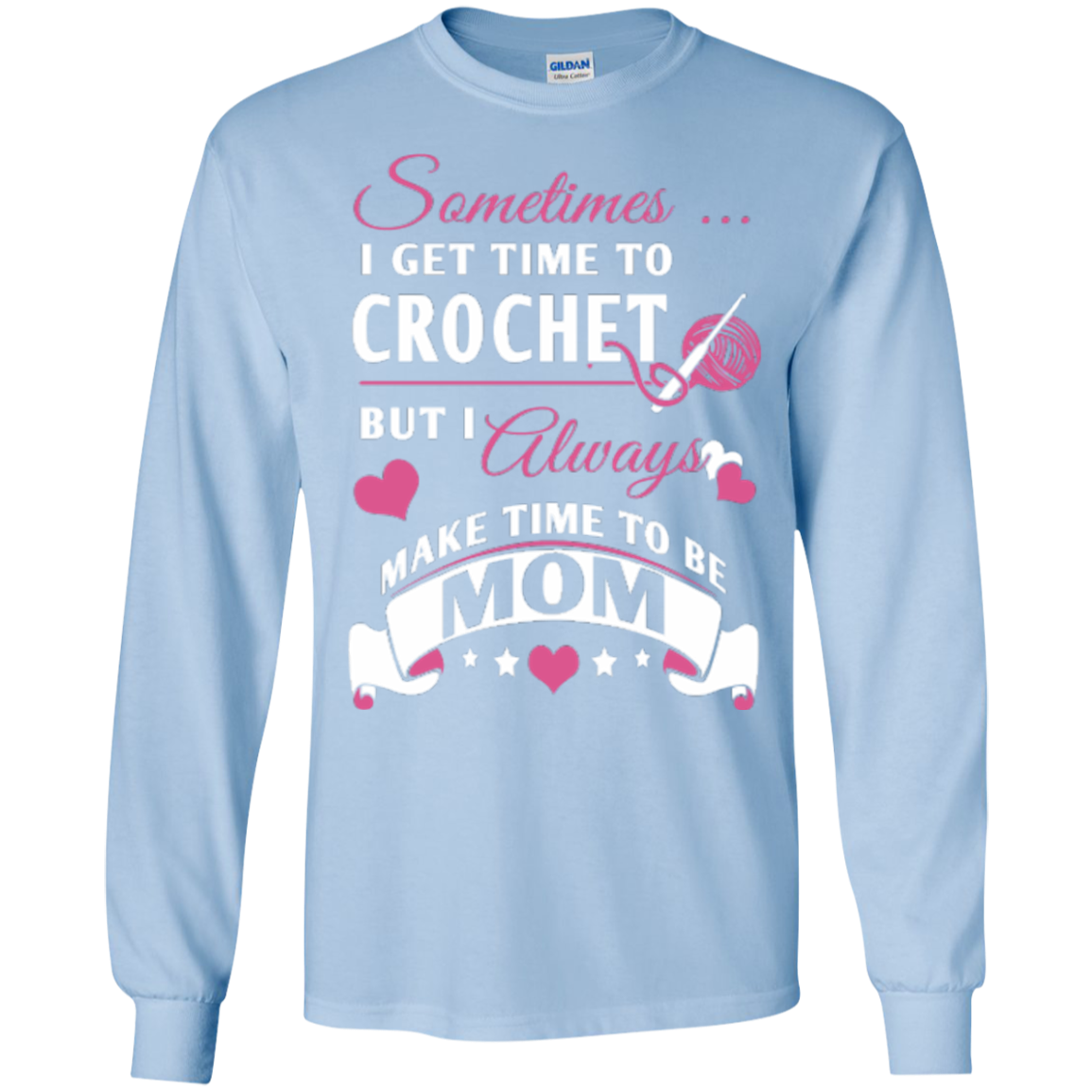 Crochet Mom Long Sleeve Ultra Cotton T-Shirt - Crafter4Life - 6