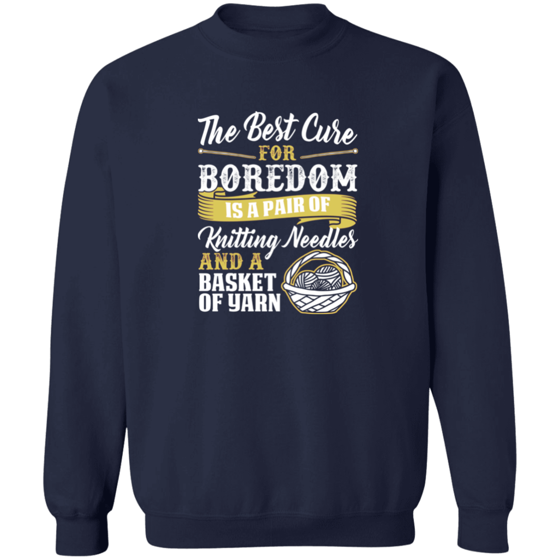 Cure For Boredom - Knitting - gold Sweatshirt