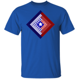 Patriotic Log Cabin Square T-Shirt
