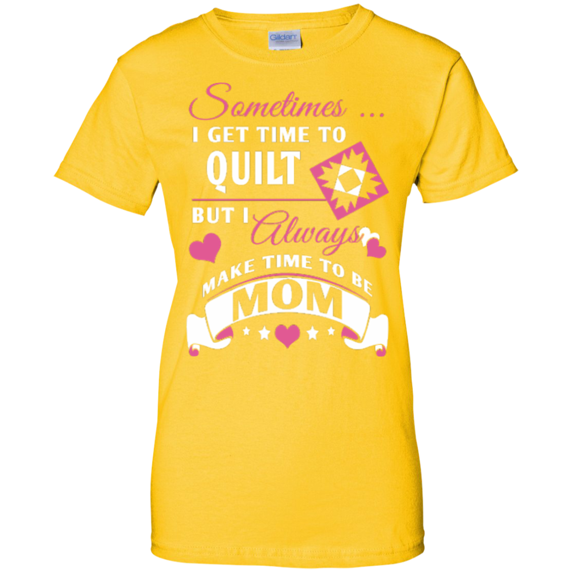 Time-Quilt-Mom Ladies Custom 100% Cotton T-Shirt - Crafter4Life - 1