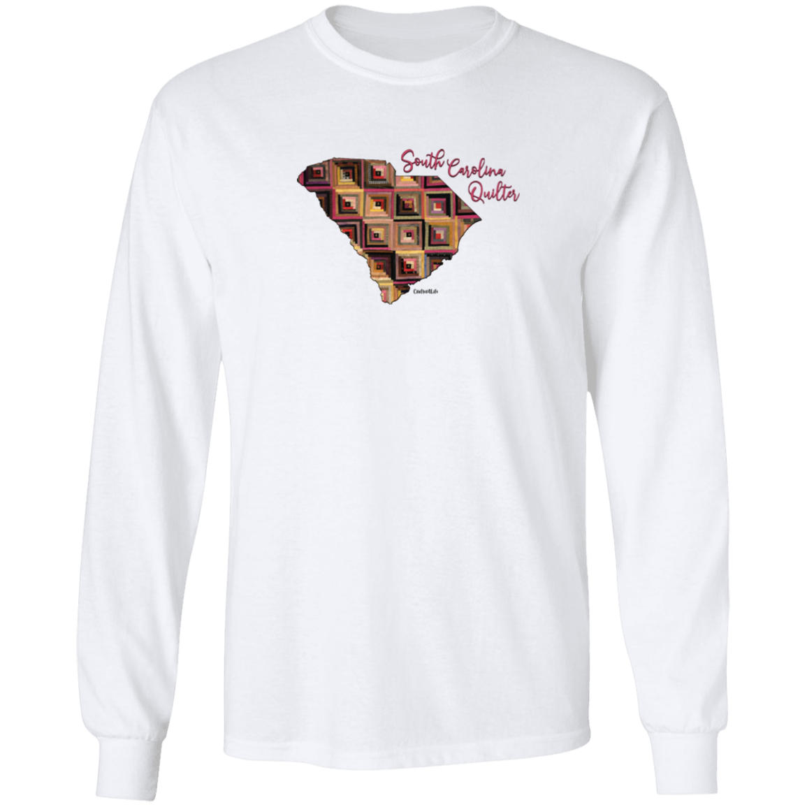 South Carolina Quilter Long Sleeve T-Shirt, Gift for Quilting Friends and Family