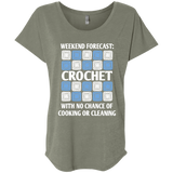 Weekend Forecast Crochet Ladies Triblend Dolman Sleeve