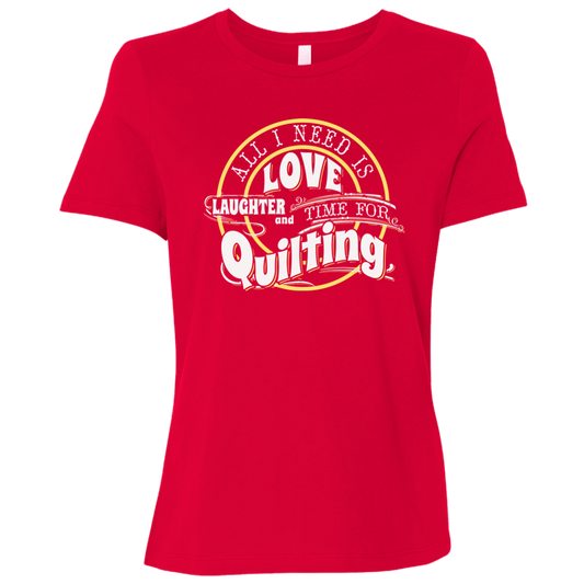 Time for Quilting Ladies Relaxed Jersey Short-Sleeve T-Shirt