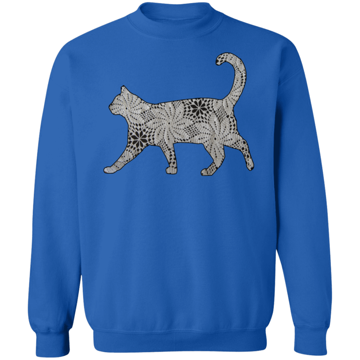 Crochet Cat Crewneck Pullover Sweatshirt