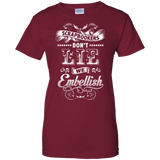 Scrapbookers Don't Lie Ladies Custom 100% Cotton T-Shirt - Crafter4Life - 3