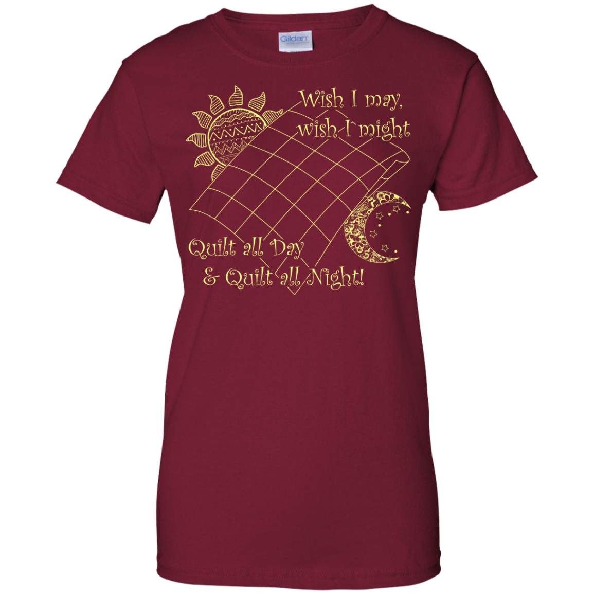 Wish I May Quilt Ladies Custom 100% Cotton T-Shirt - Crafter4Life - 3