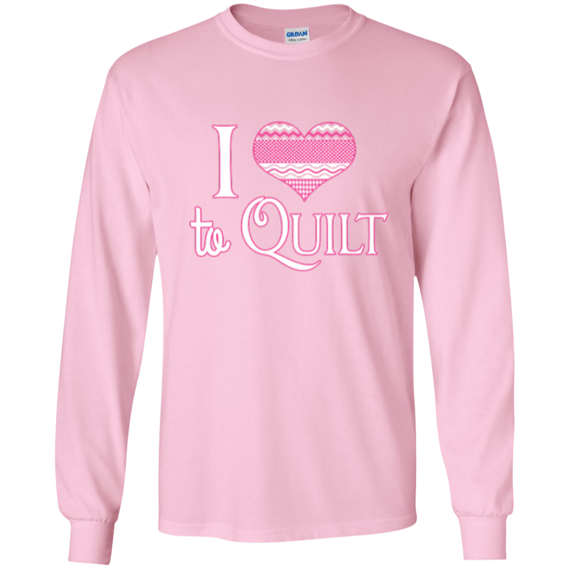 I Heart to Quilt Long Sleeve Ultra Cotton T-Shirt - Crafter4Life - 6