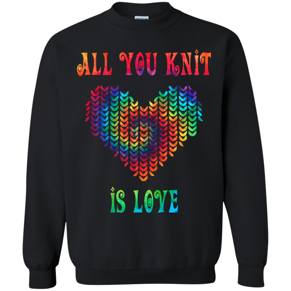 All You Knit Heart Crewneck Pullover Sweatshirt