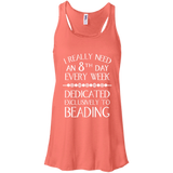 8th Day For Beading Flowy Racerback Tank