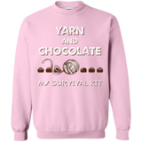 Yarn and Chocolate Crewneck Pullover Sweatshirt