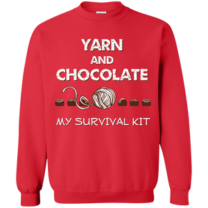 Yarn and Chocolate Crewneck Pullover Sweatshirt