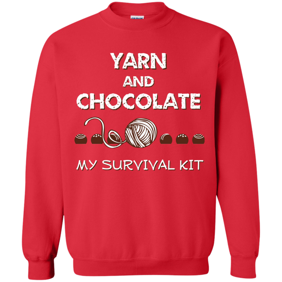 Yarn and Chocolate Crewneck Pullover Sweatshirt