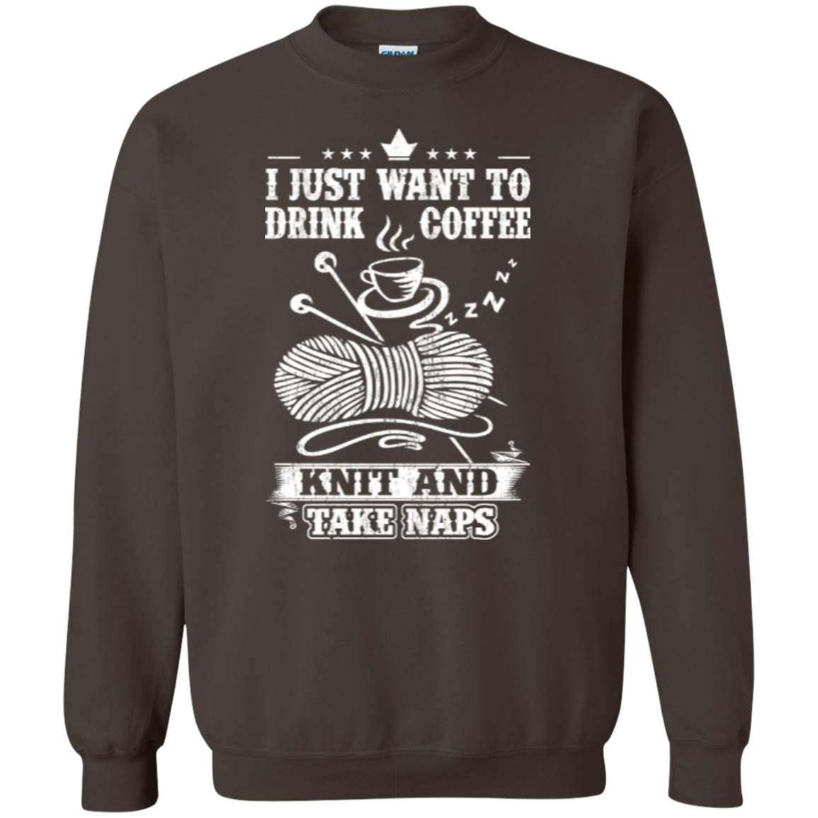 Coffee-Knit-Nap Crewneck Sweatshirt - Crafter4Life - 10