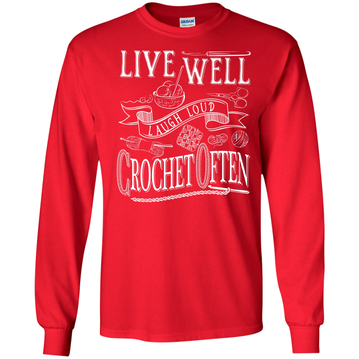 Crochet Often Long Sleeve Ultra Cotton T-Shirt - Crafter4Life - 9