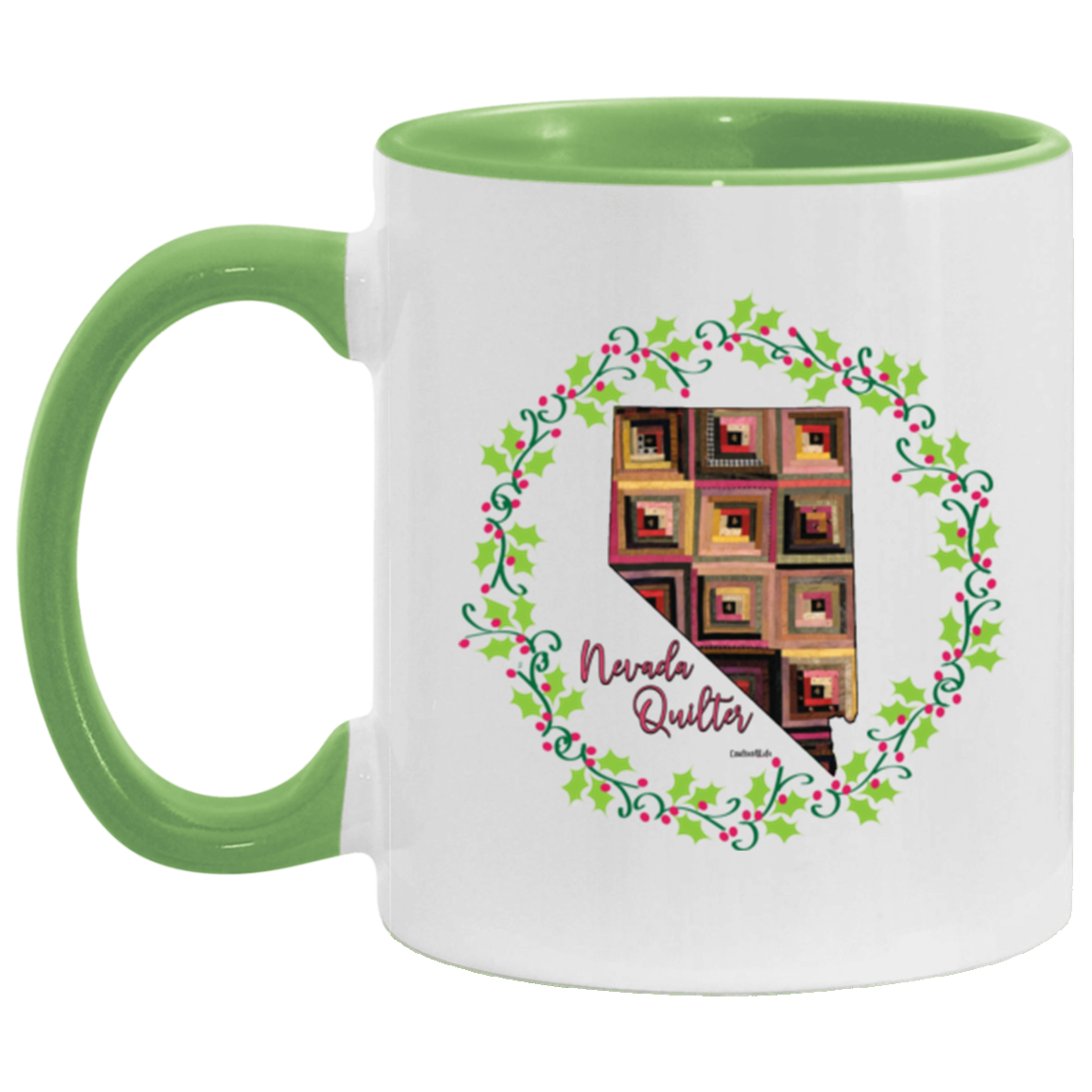 Nevada Quilter Christmas Accent Mug