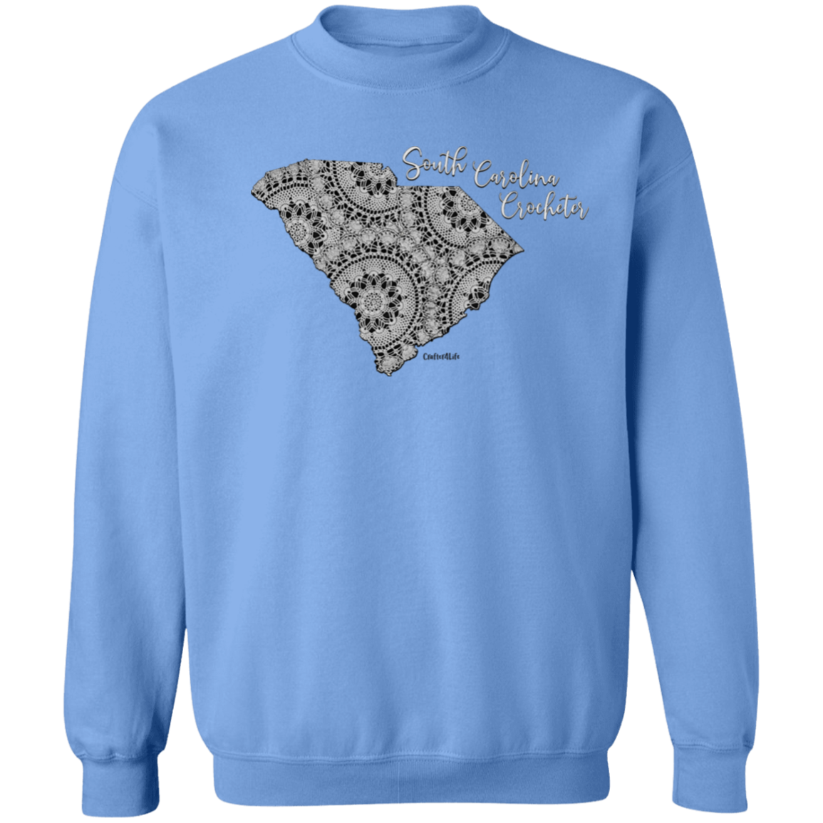 South Carolina Crocheter Crewneck Pullover Sweatshirt