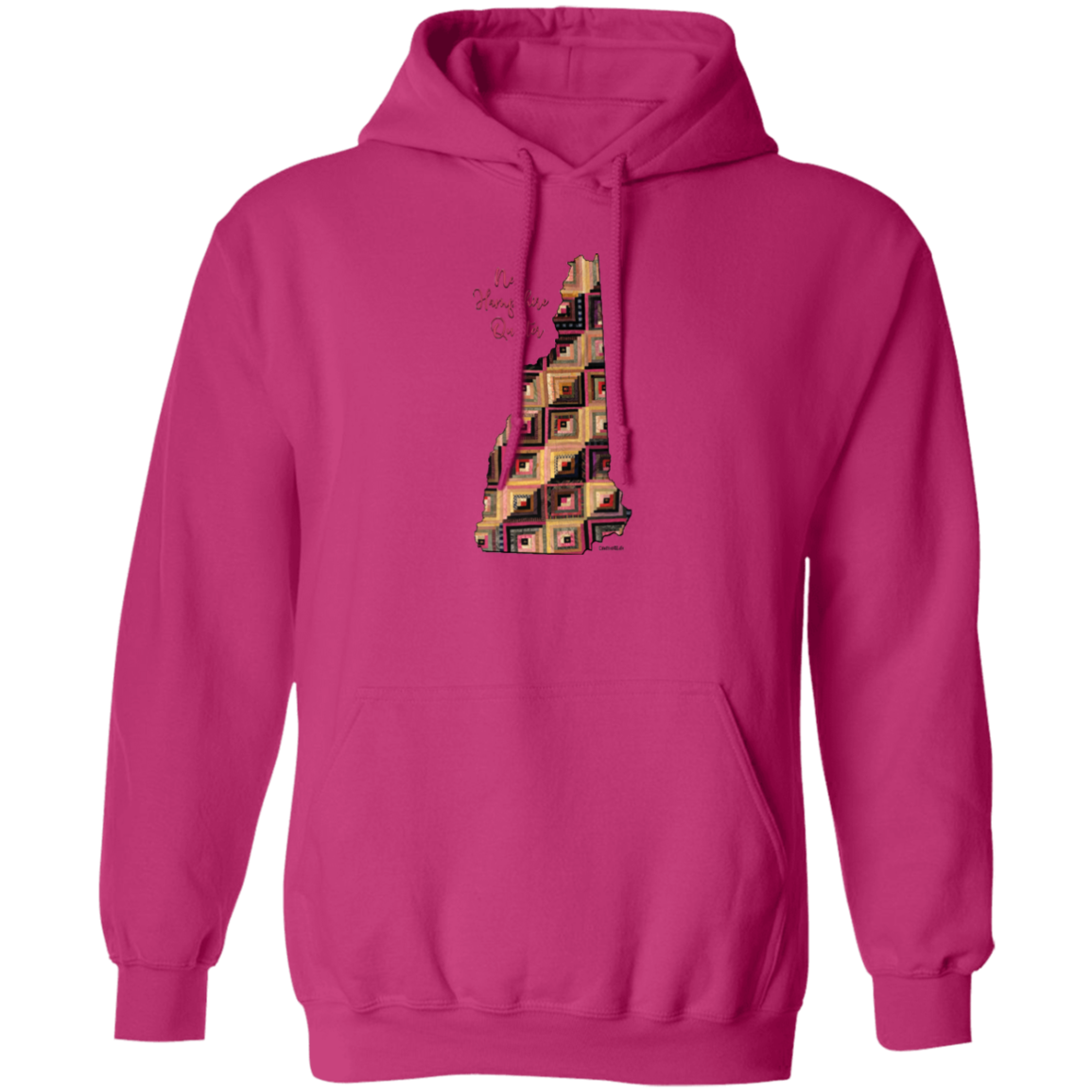 New Hampshire Quilter Pullover Hoodie, Gift for Quilting Friends and Family