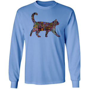 Granny Square Cat LS Ultra Cotton T-Shirt