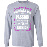 I Crochet & Knit with Passion LS Ultra Cotton T-Shirt