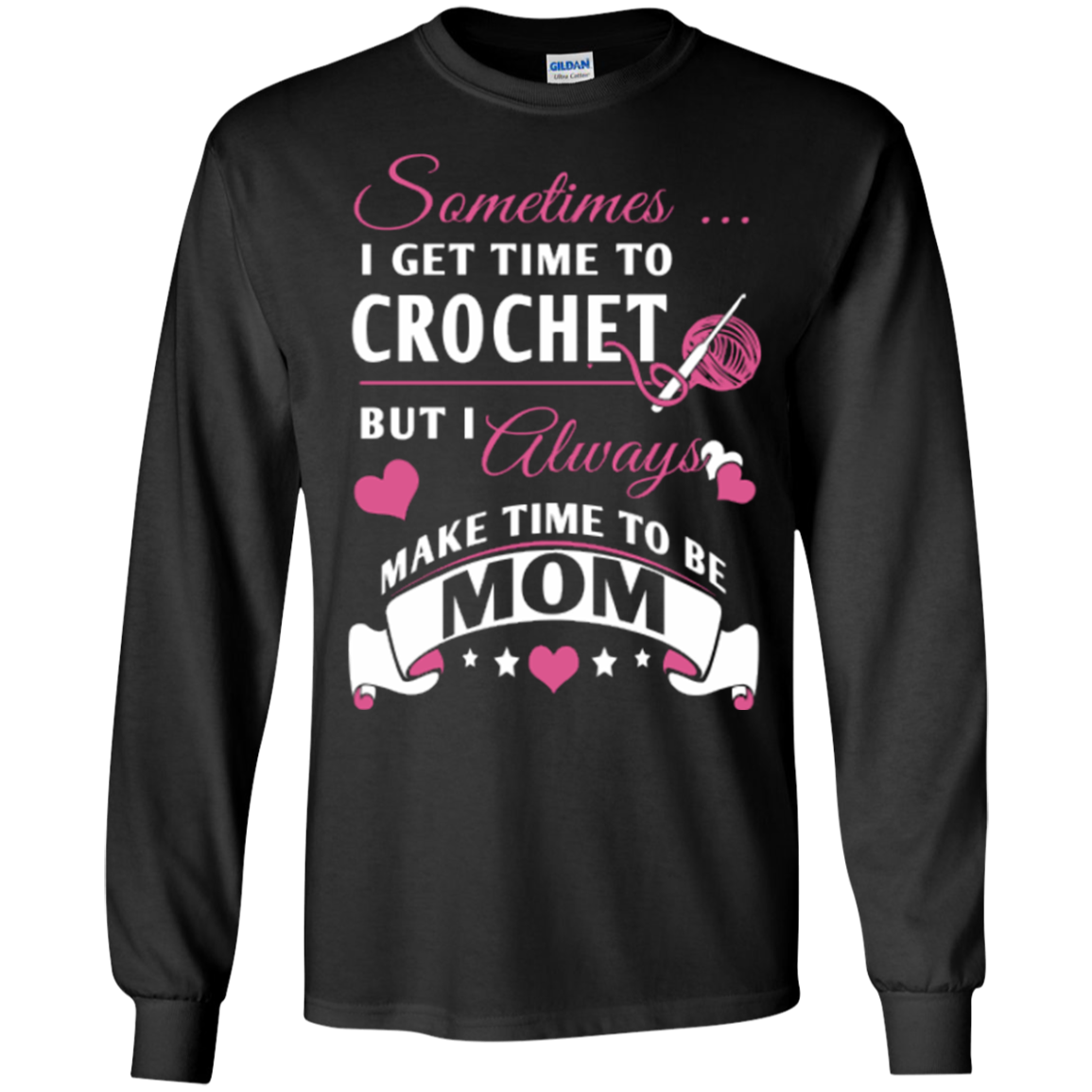 Crochet Mom Long Sleeve Ultra Cotton T-Shirt - Crafter4Life - 2