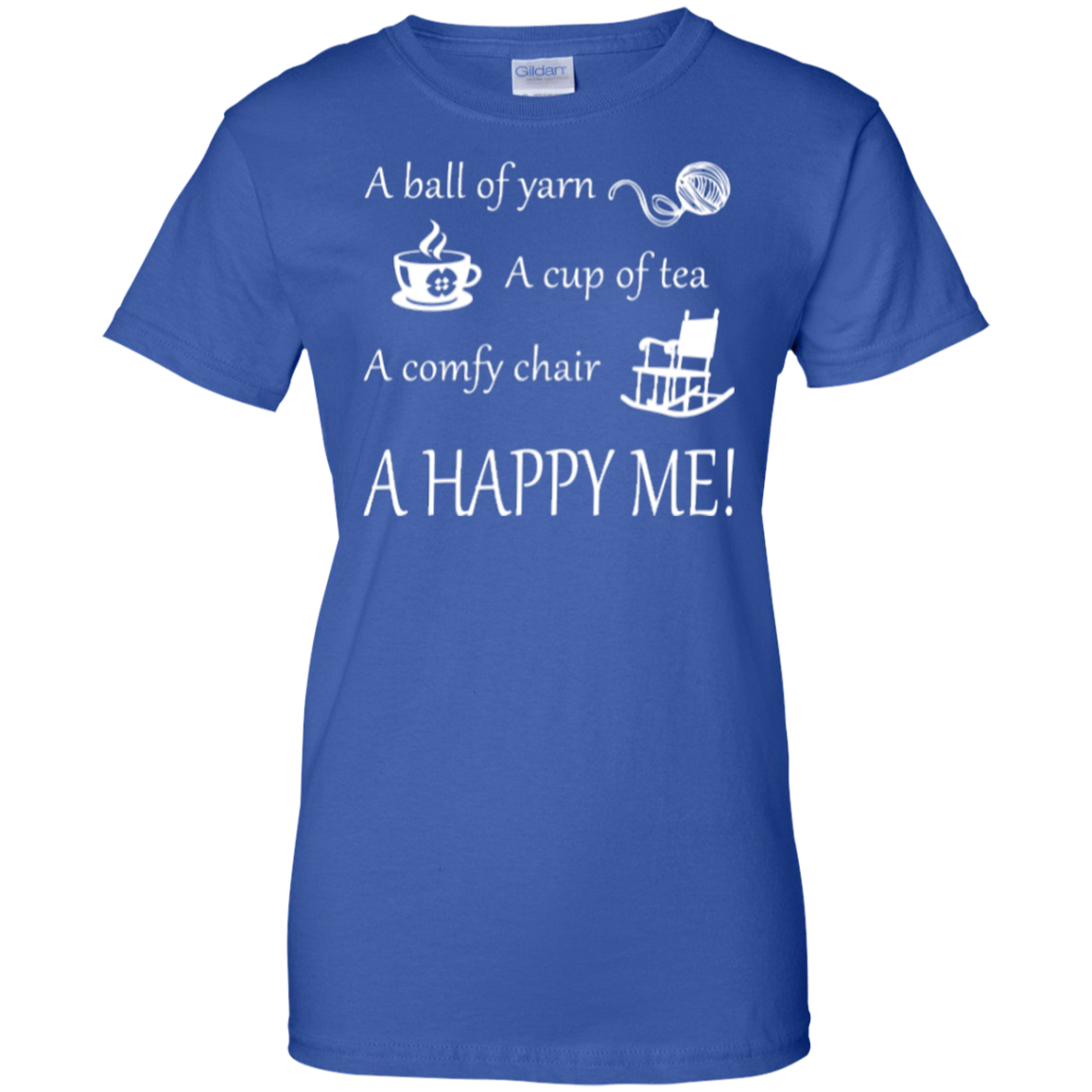 A Happy Me Ladies Custom 100% Cotton T-Shirt - Crafter4Life - 7