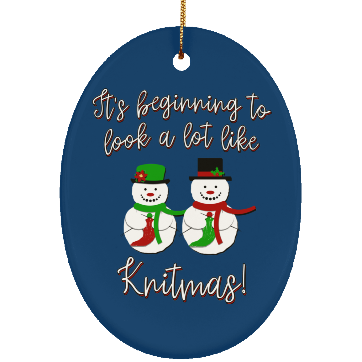 Knitmas Snow Couple Ornaments