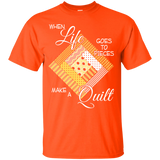 Make a Quilt (yellow) Custom Ultra Cotton T-Shirt - Crafter4Life - 3