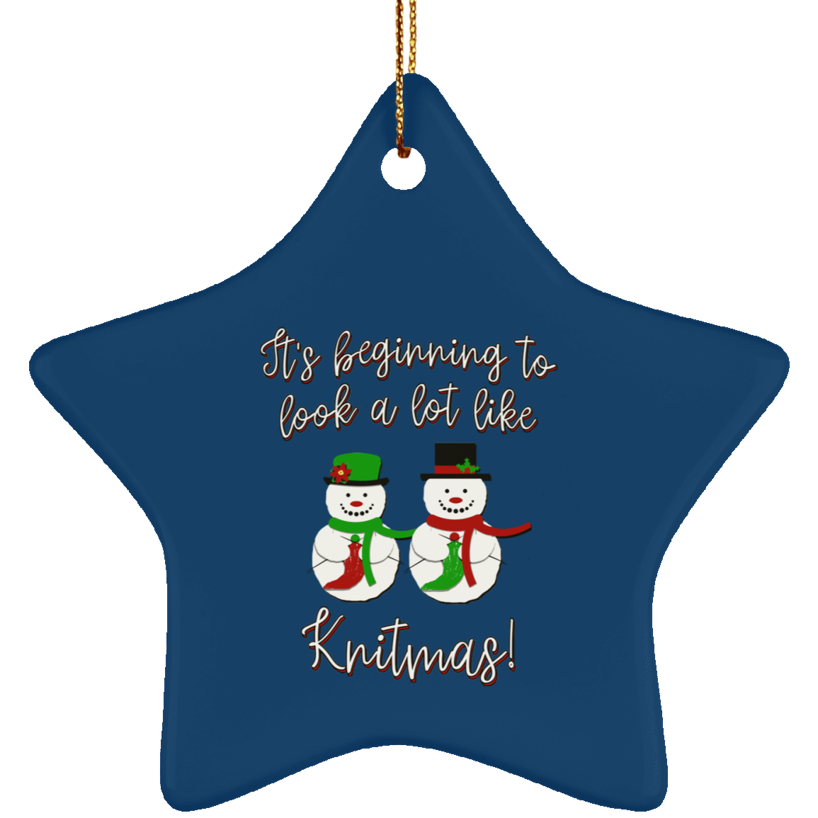 Knitmas Snow Couple Ornaments