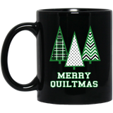 Merry Quiltmas Black Mugs