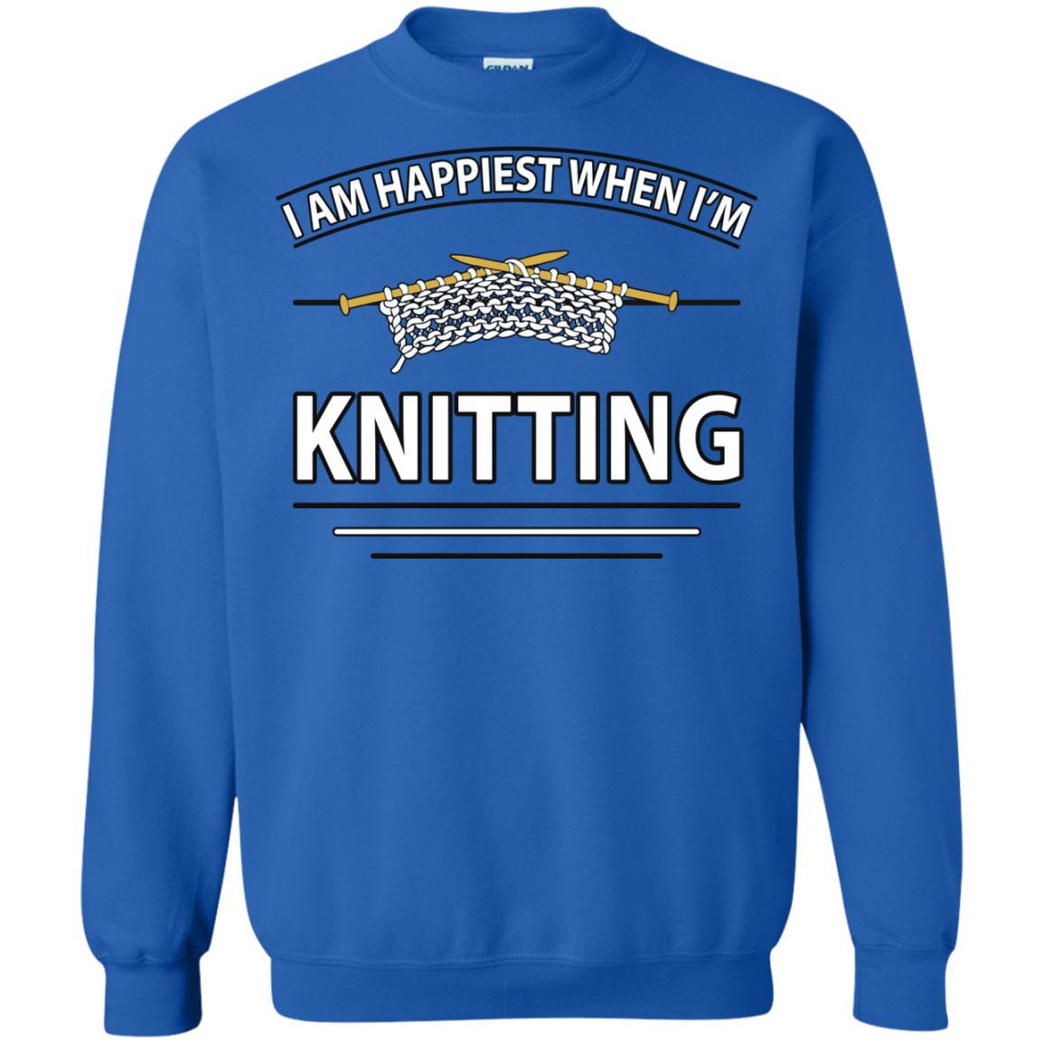 I Am Happiest When I'm Knitting Crewneck Sweatshirts - Crafter4Life - 10