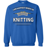 I Am Happiest When I'm Knitting Crewneck Sweatshirts - Crafter4Life - 10