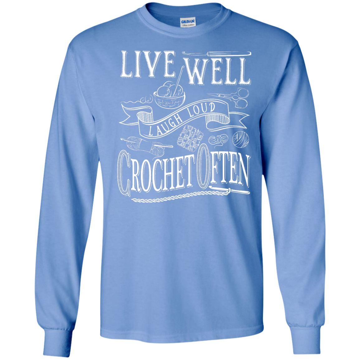 Crochet Often Long Sleeve Ultra Cotton T-Shirt - Crafter4Life - 7