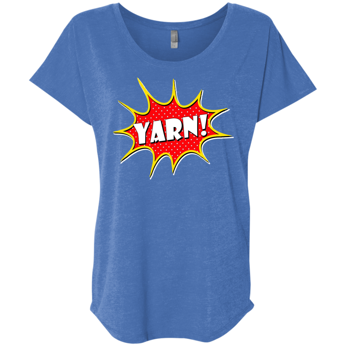 Yarn! Comic Starburst Ladies Triblend Dolman Sleeve