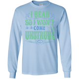 I Bead So I Won't Come Unstrung (aqua) Long Sleeve Ultra Cotton T-Shirt - Crafter4Life - 6
