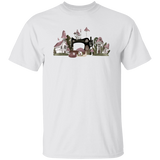 Cottagecore Sewing Mushroom Village T-Shirt - For Yourself, or Makes a Great Gift