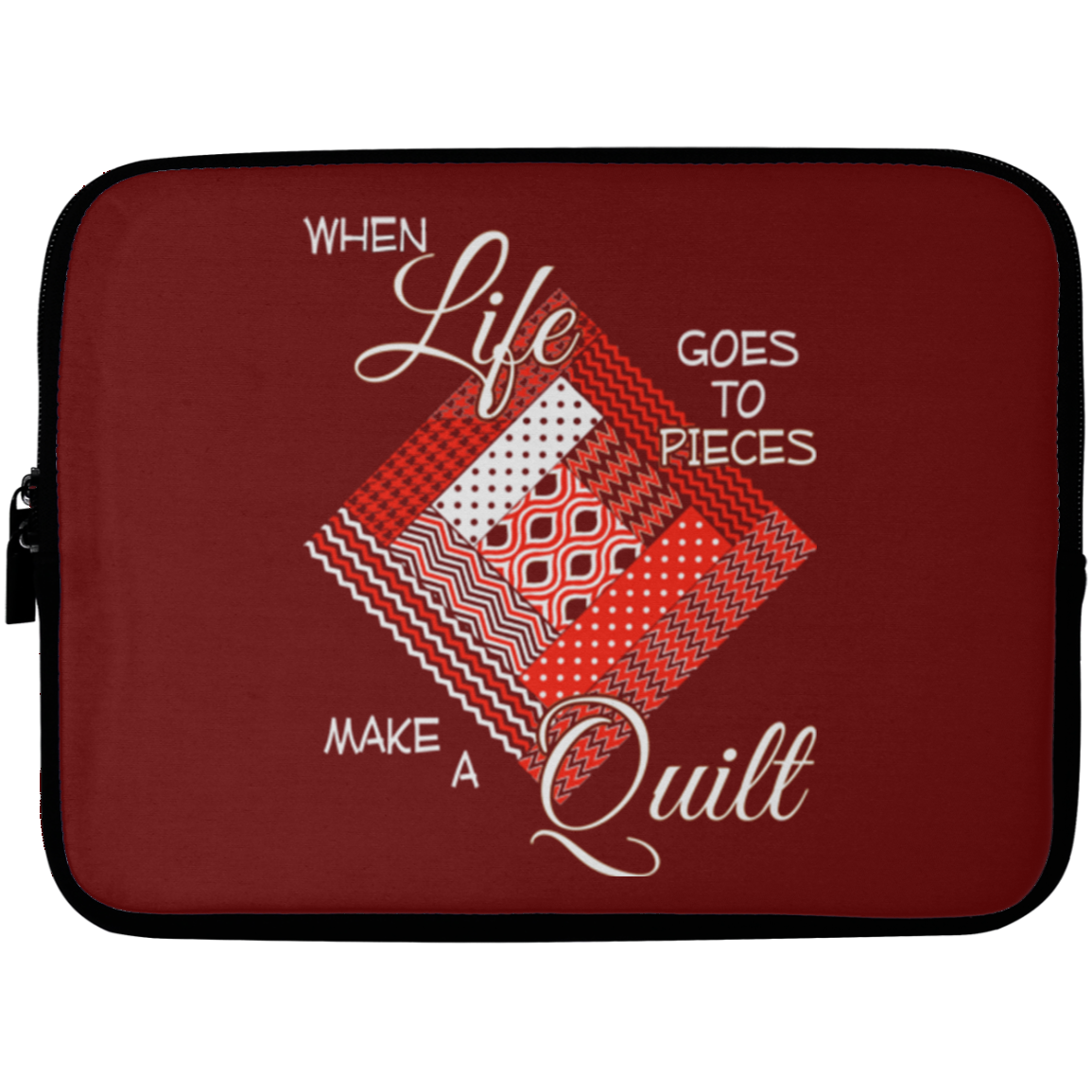 Make a Quilt (red) Laptop Sleeves