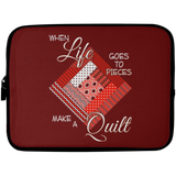 Make a Quilt (red) Laptop Sleeves