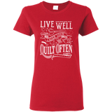 Live Well, Quilt Often Ladies' T-Shirt