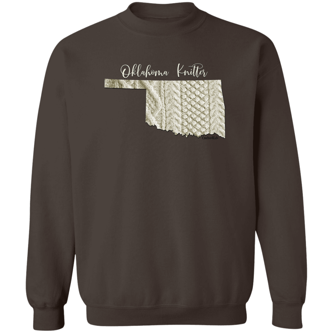 Oklahoma Knitter Crewneck Pullover Sweatshirt