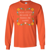 I Cross Stitch Because It Makes Me Happy Long Sleeve Ultra Cotton T-Shirt - Crafter4Life - 3