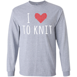 I Heart To Knit LS Ultra Cotton T-Shirt